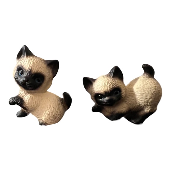 Lot of 3 Vintage Harvey Knox Siamese Kitty Cats Global Art Figurine - Picture 3 of 10